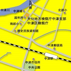 中津支部付近の地図