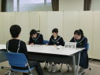 写真：広報活動の様子（仙台市立富沢中学校２年生）