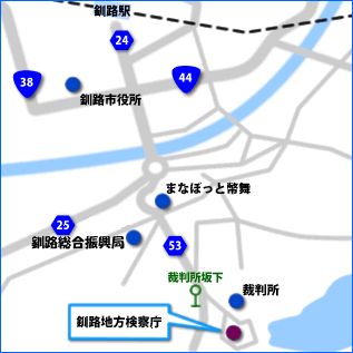 釧路地検地図