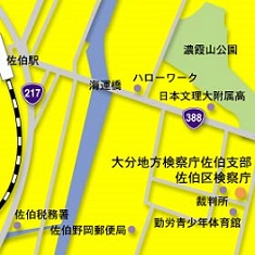 佐伯支部付近の地図