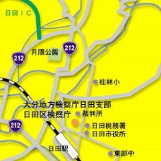 日田支部付近の地図