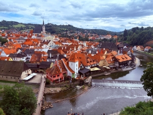 チェコへ旅行した際の、チェコの町並み